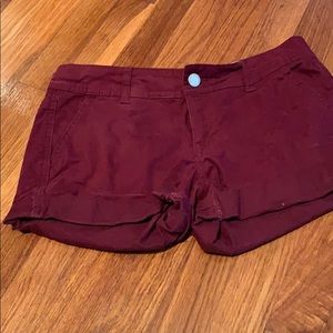 Women’s shorts wine color